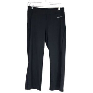 MONT BELL -WOMEN'S LARGE - BLACK POLYESTER BLEND ACTIVEWEAR CAPRI PANT